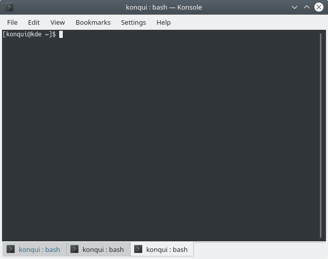 Screenshot Konsole with multiple tabs